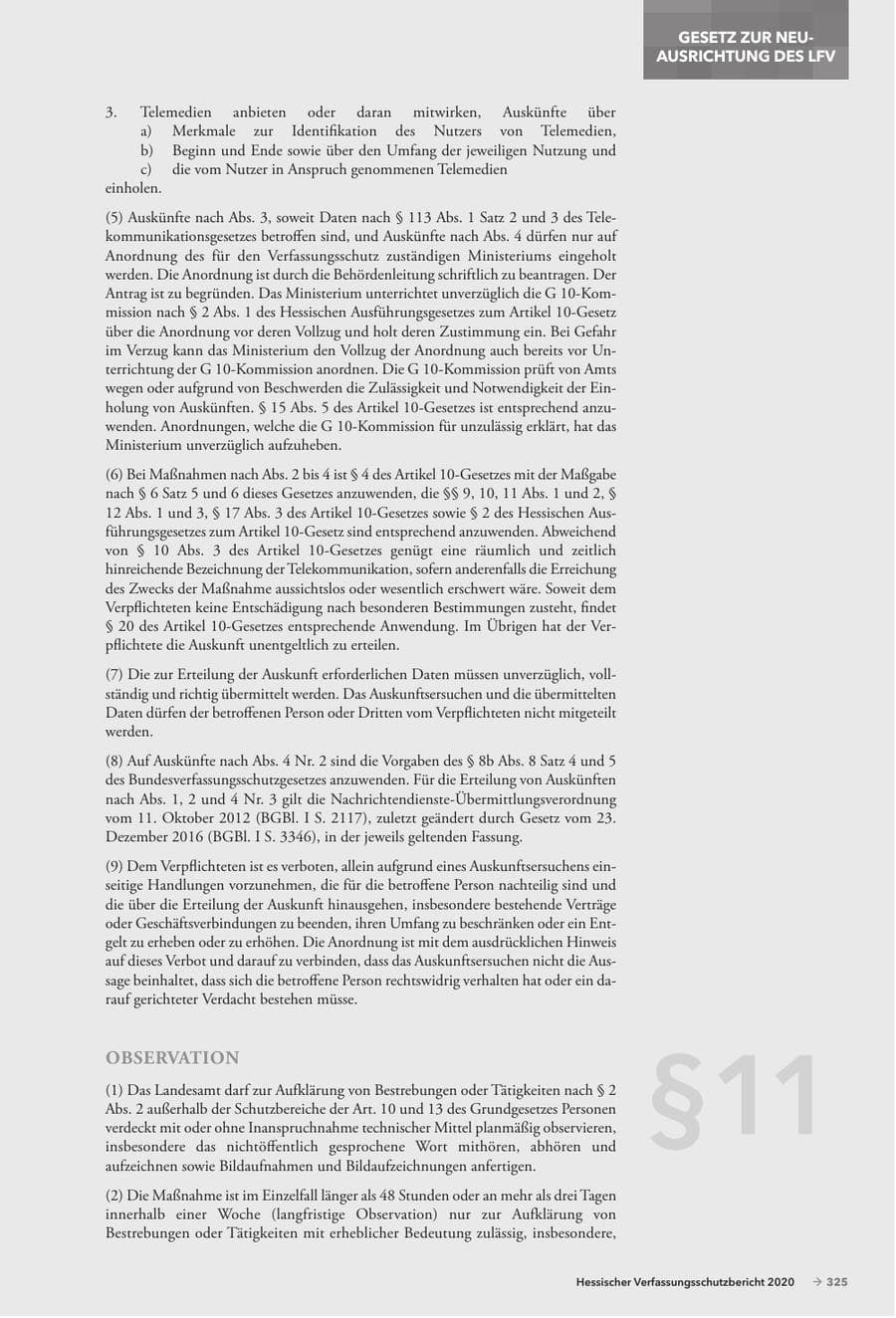 Seite 327 des Verfassungsschutzbericht 2020 Hessen