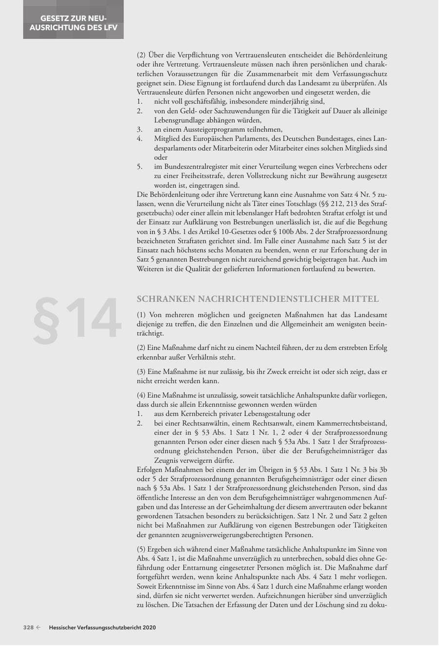 Seite 330 des Verfassungsschutzbericht 2020 Hessen