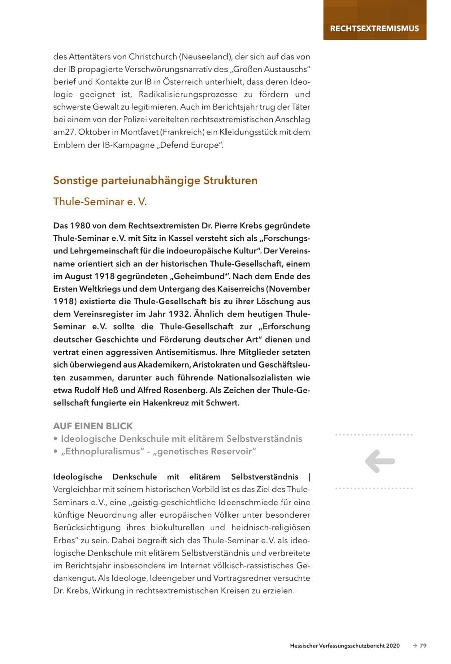 Seite 81 des Verfassungsschutzbericht 2020 Hessen