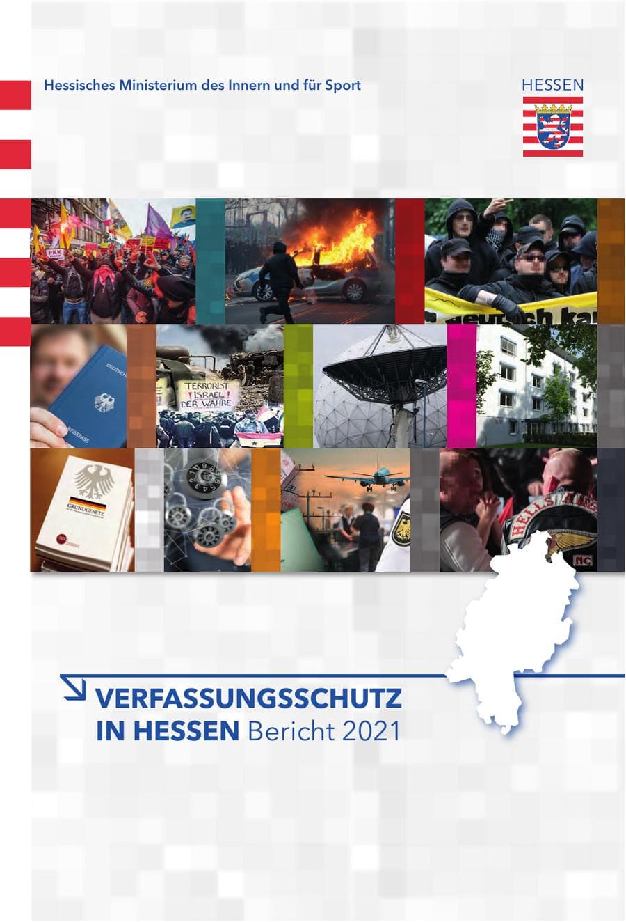 Seite 1 des Verfassungsschutzbericht 2021 Hessen