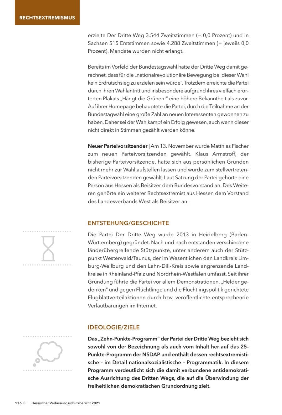 Seite 118 des Verfassungsschutzbericht 2021 Hessen