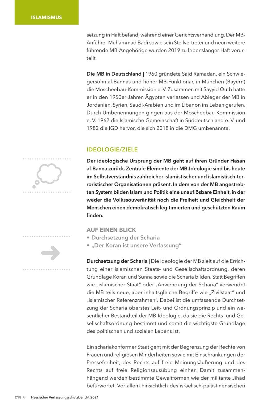 Seite 220 des Verfassungsschutzbericht 2021 Hessen