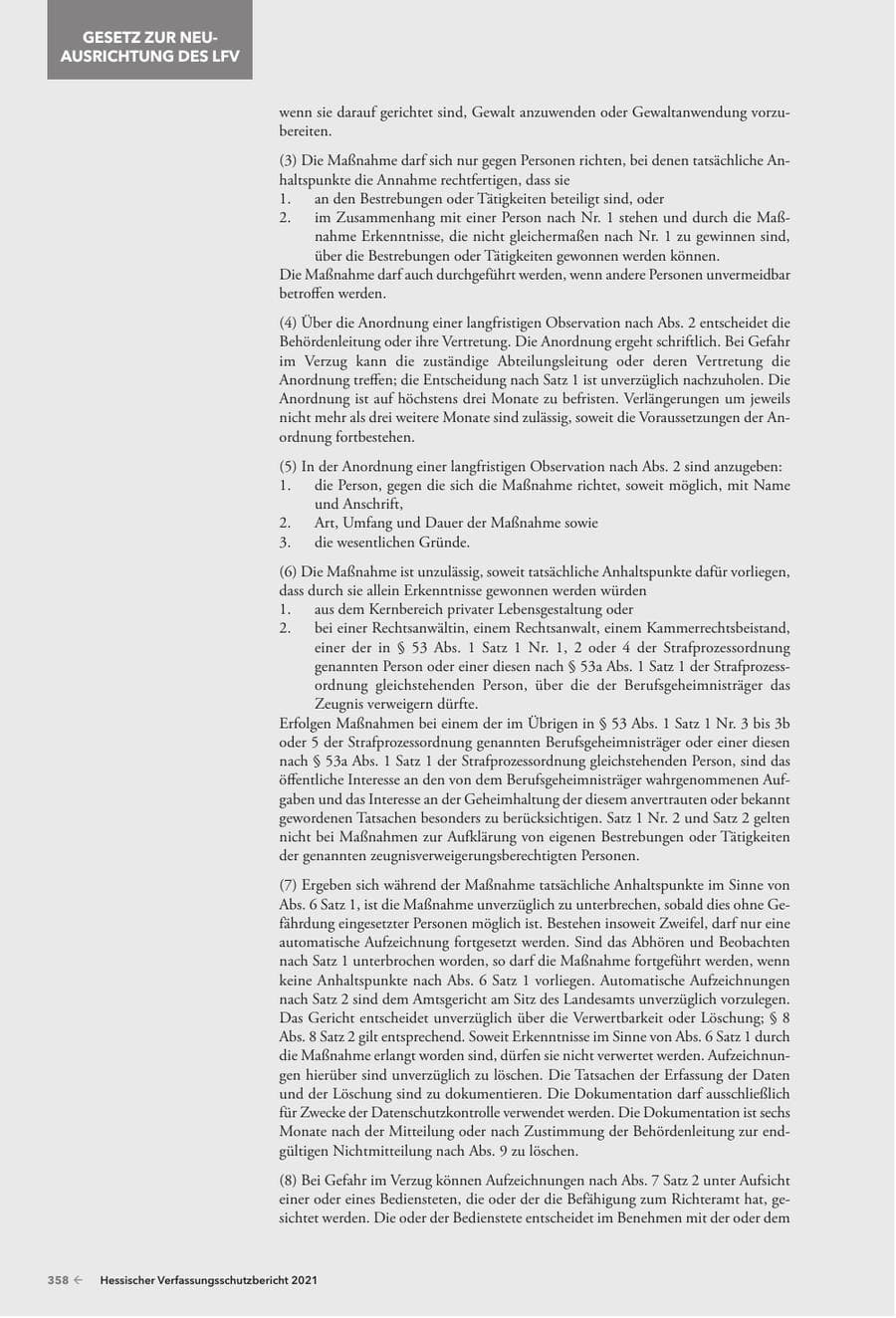 Seite 360 des Verfassungsschutzbericht 2021 Hessen