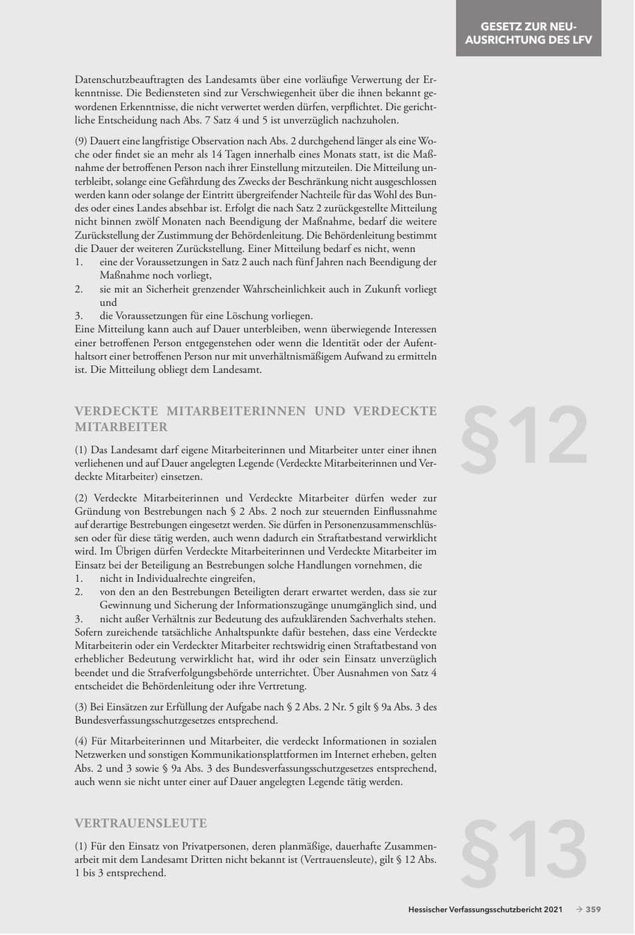 Seite 361 des Verfassungsschutzbericht 2021 Hessen