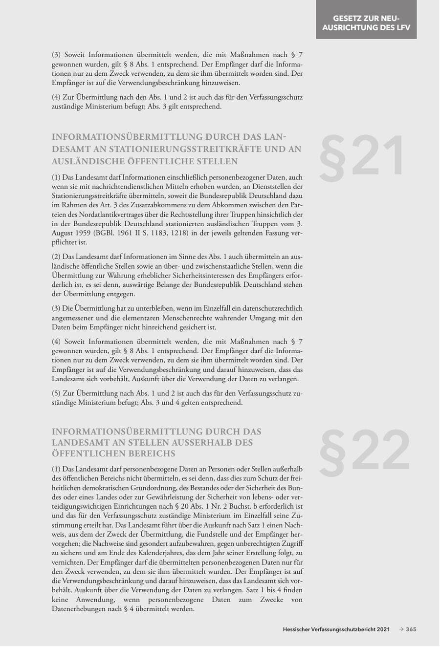 Seite 367 des Verfassungsschutzbericht 2021 Hessen