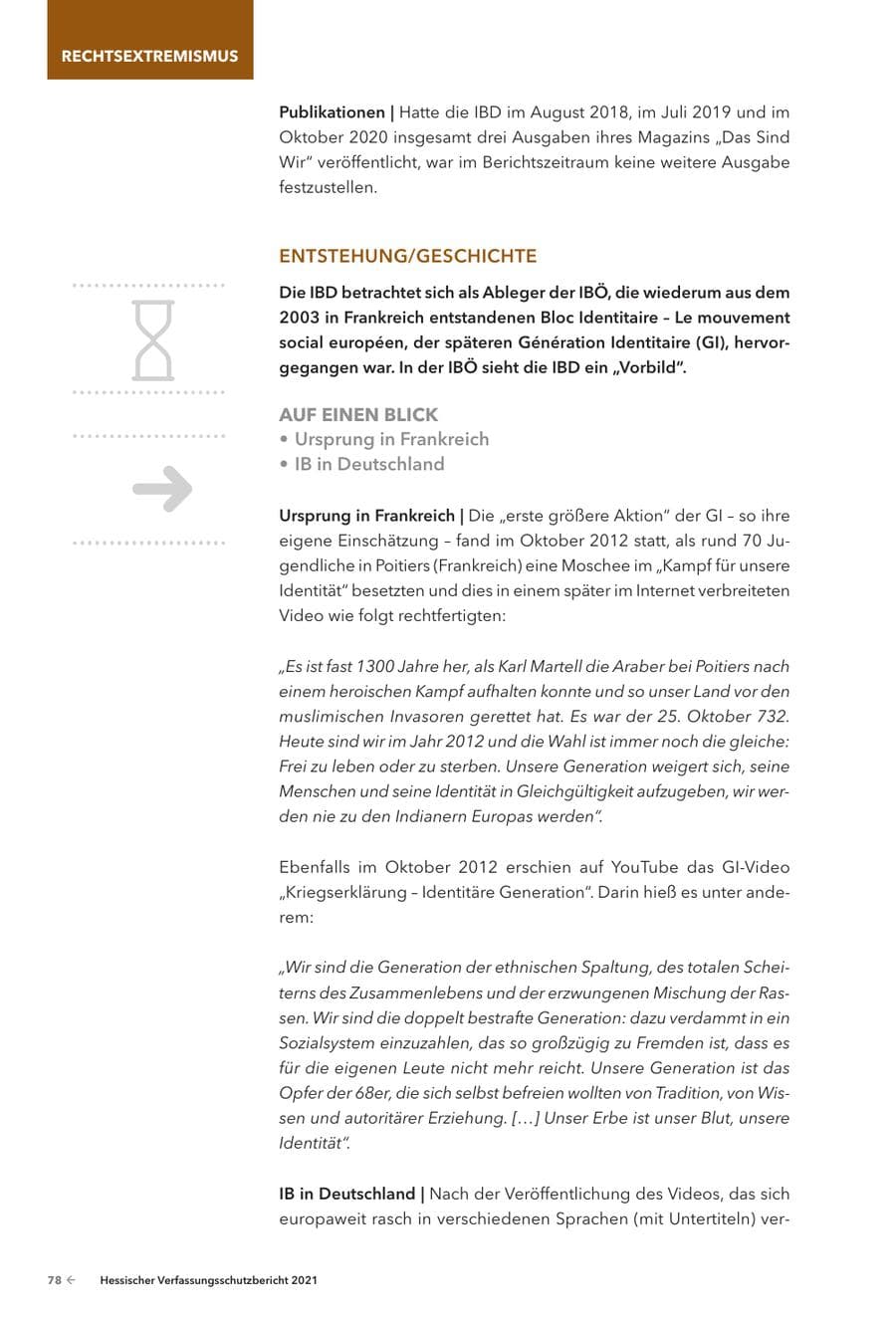 Seite 80 des Verfassungsschutzbericht 2021 Hessen