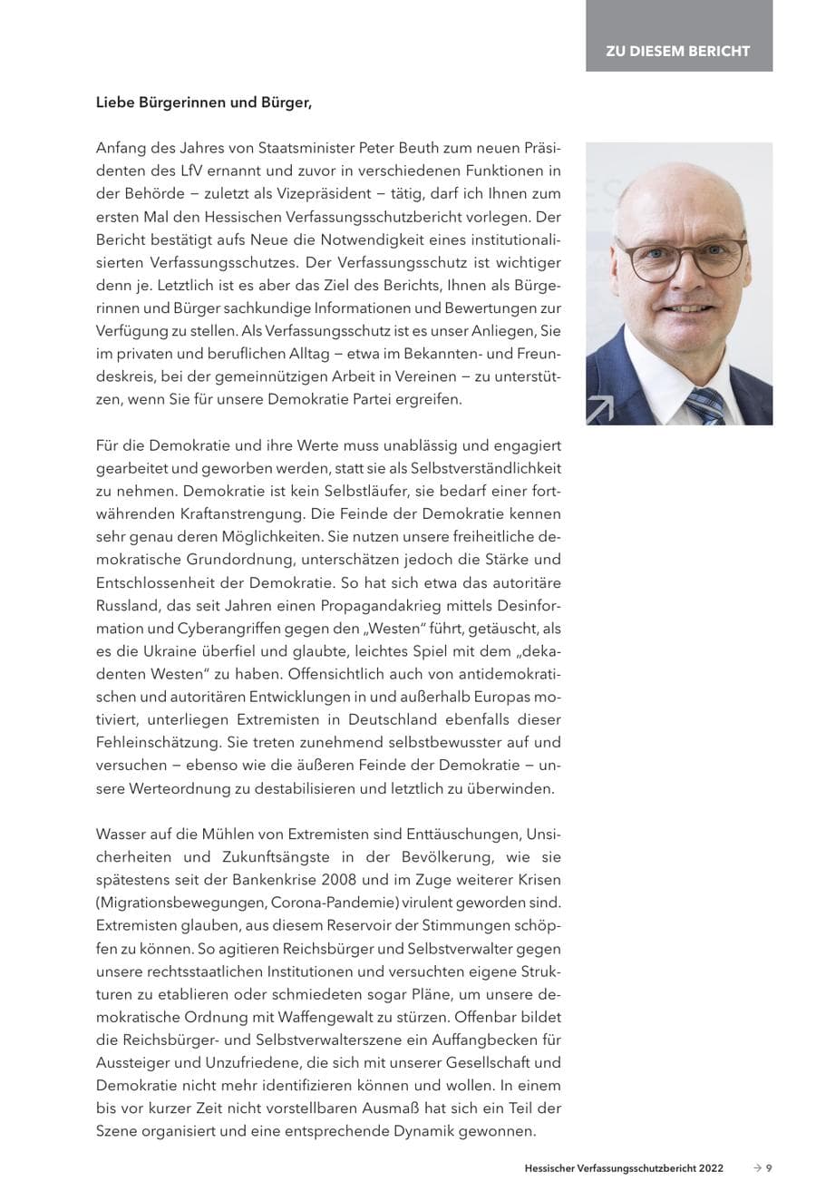 Seite 11 des Verfassungsschutzbericht 2022 Hessen