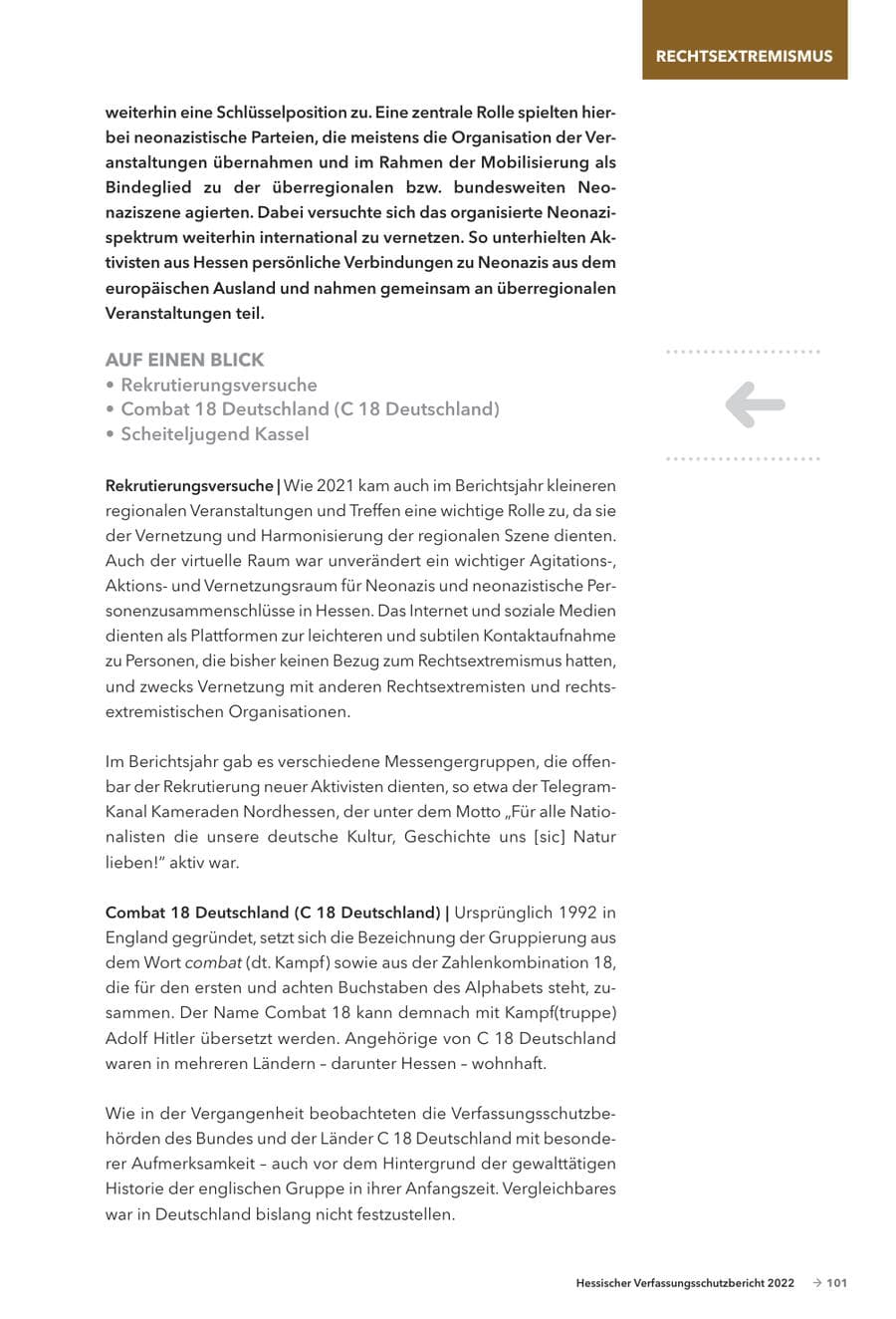 Seite 103 des Verfassungsschutzbericht 2022 Hessen
