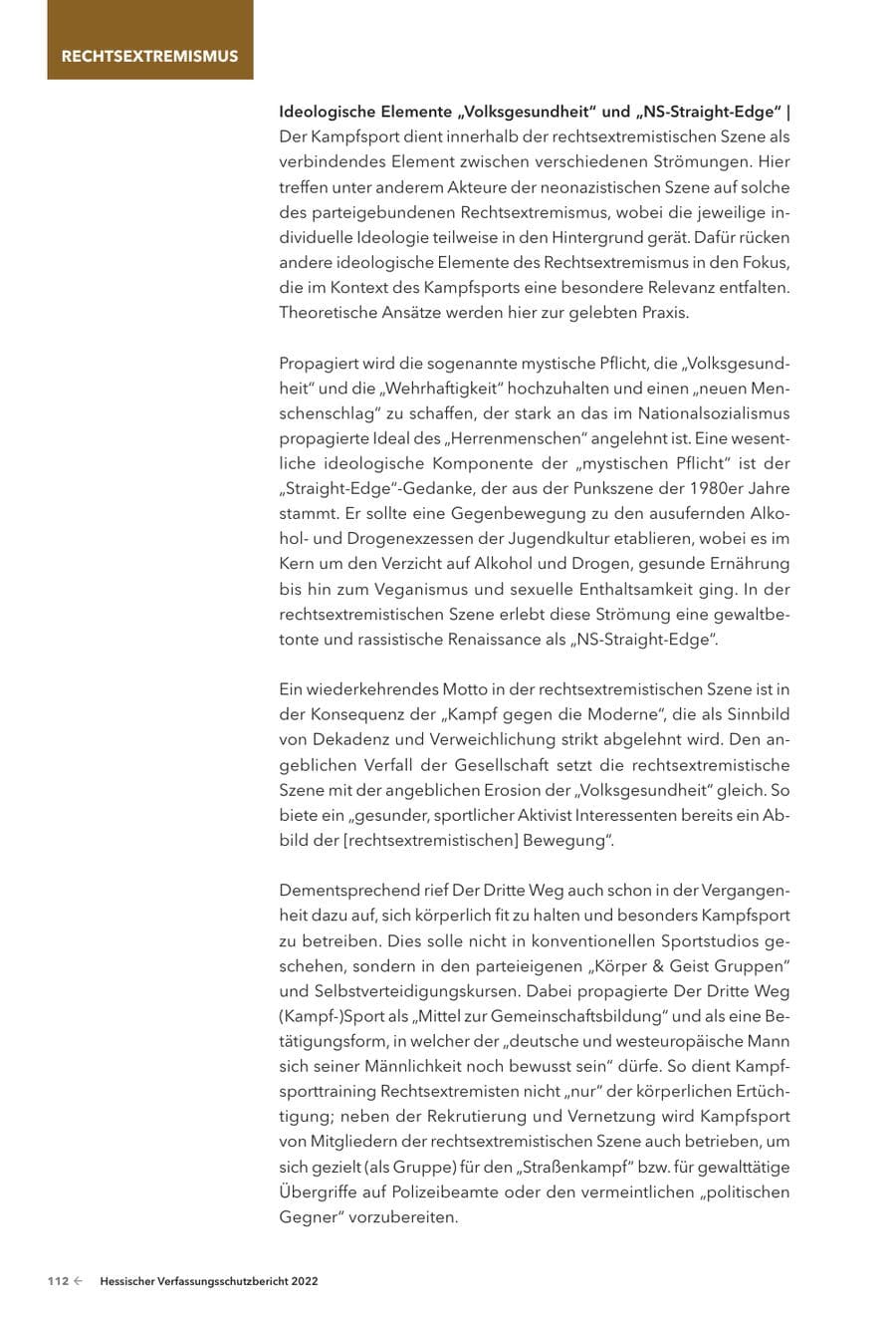 Seite 114 des Verfassungsschutzbericht 2022 Hessen