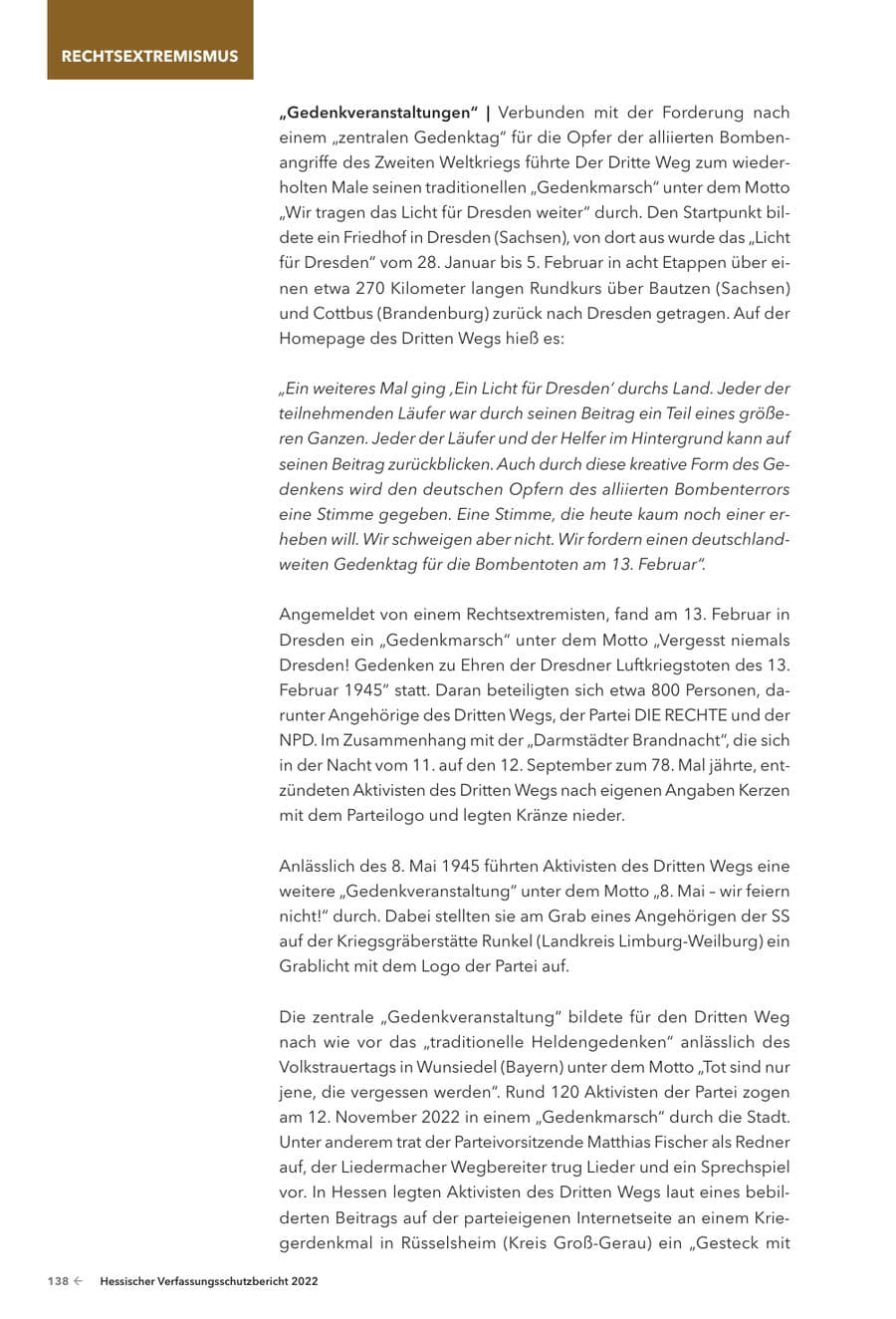 Seite 140 des Verfassungsschutzbericht 2022 Hessen