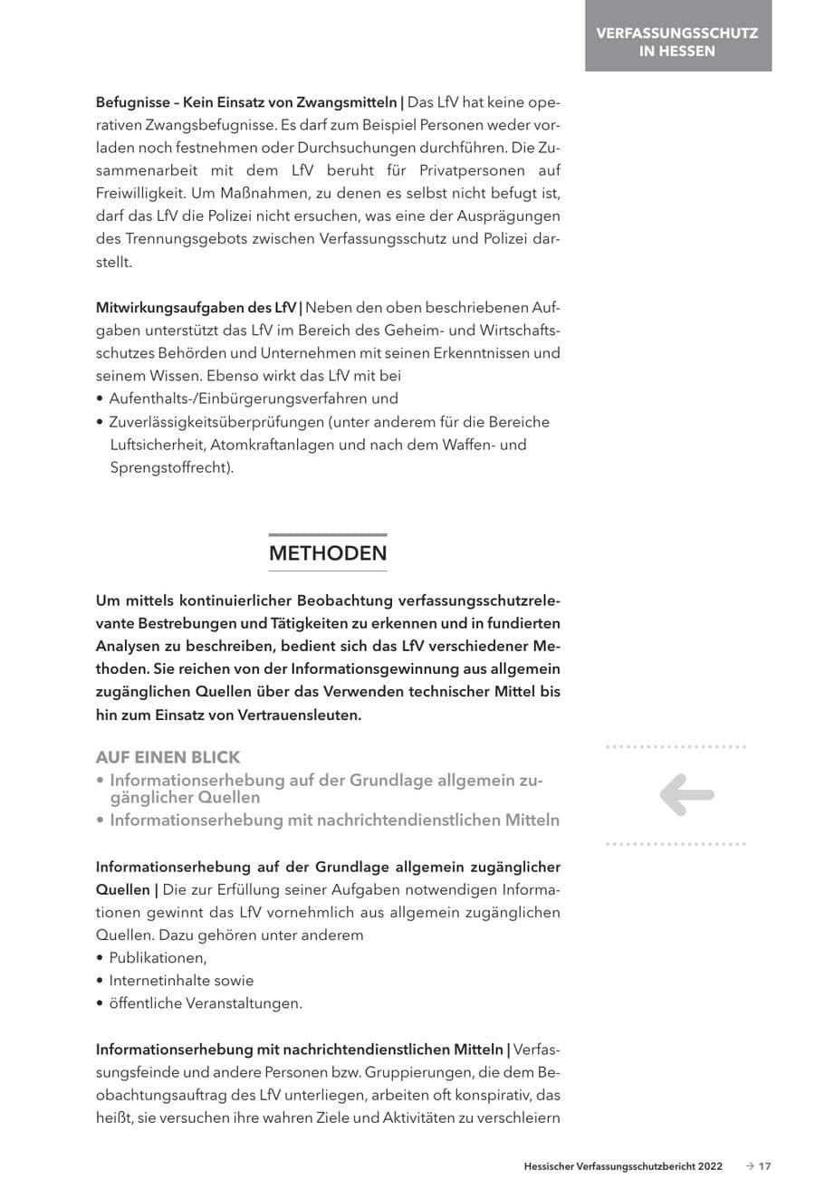 Seite 19 des Verfassungsschutzbericht 2022 Hessen