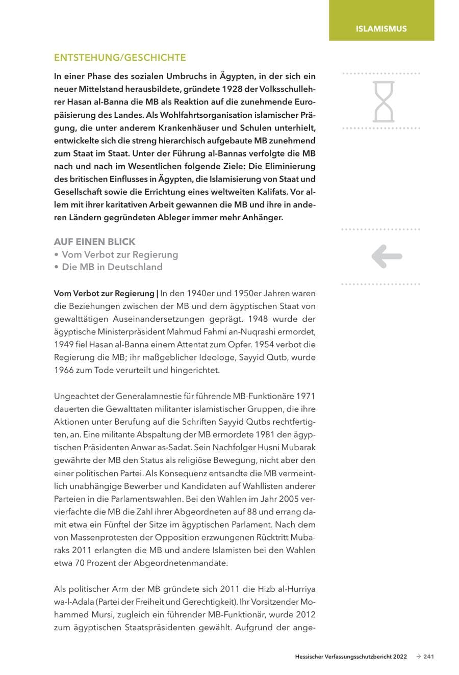 Seite 243 des Verfassungsschutzbericht 2022 Hessen