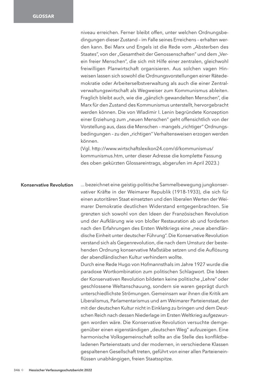 Seite 348 des Verfassungsschutzbericht 2022 Hessen