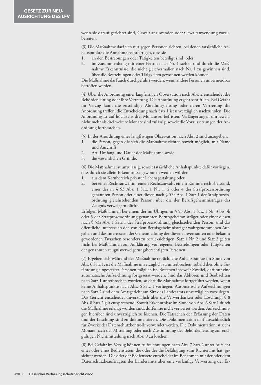 Seite 392 des Verfassungsschutzbericht 2022 Hessen