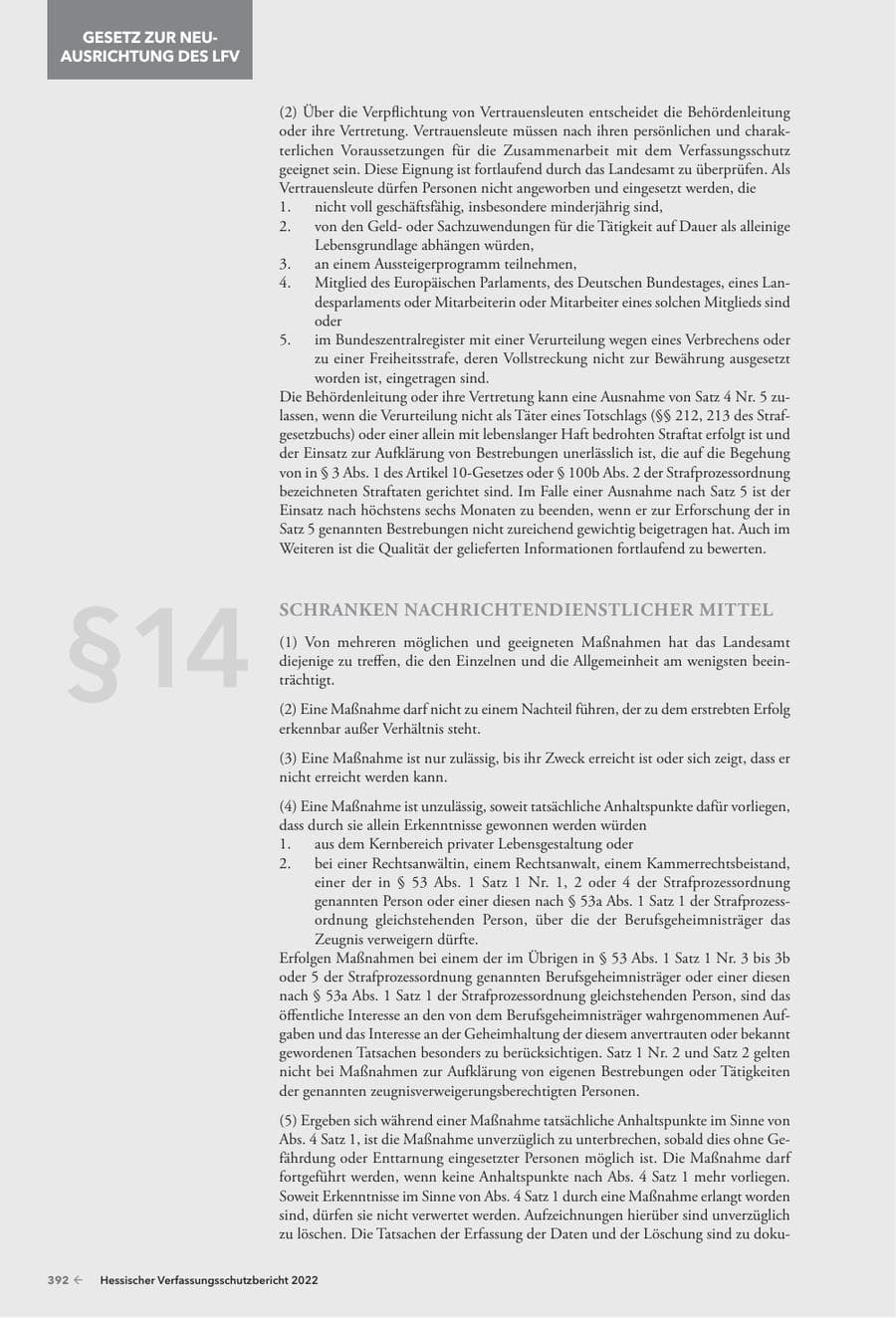 Seite 394 des Verfassungsschutzbericht 2022 Hessen
