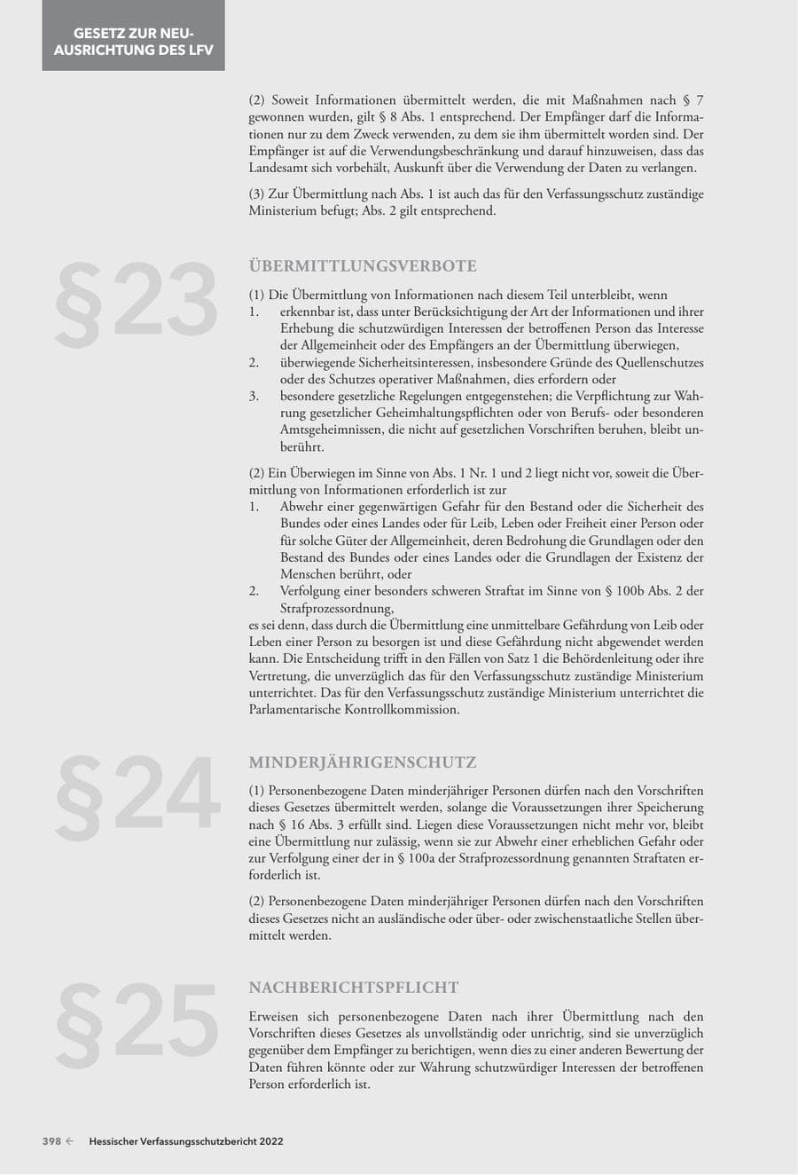 Seite 400 des Verfassungsschutzbericht 2022 Hessen