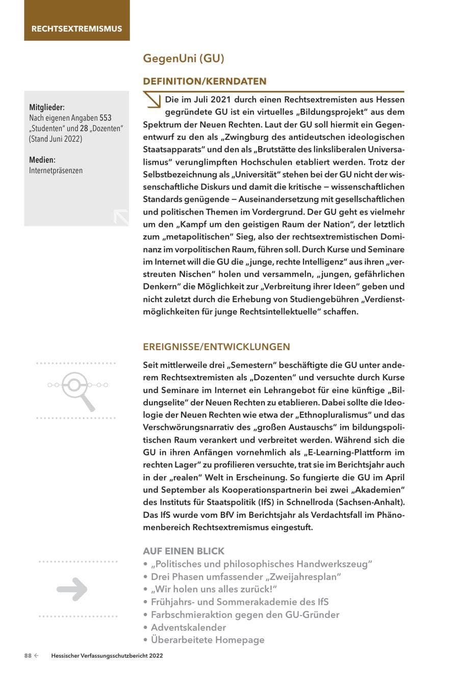 Seite 90 des Verfassungsschutzbericht 2022 Hessen