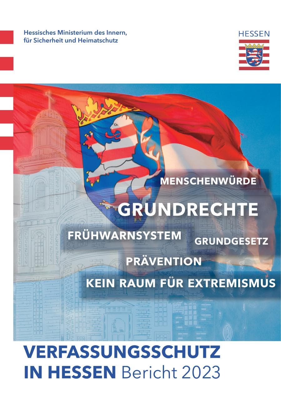 Seite 1 des Verfassungsschutzbericht 2023 Hessen