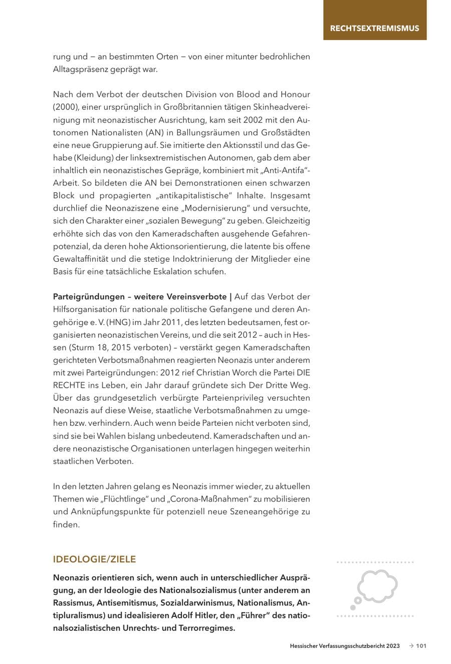 Seite 103 des Verfassungsschutzbericht 2023 Hessen