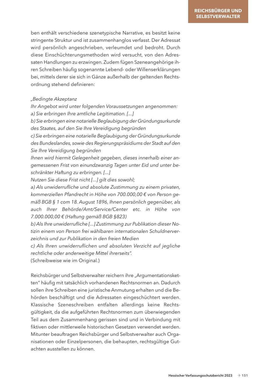 Seite 153 des Verfassungsschutzbericht 2023 Hessen