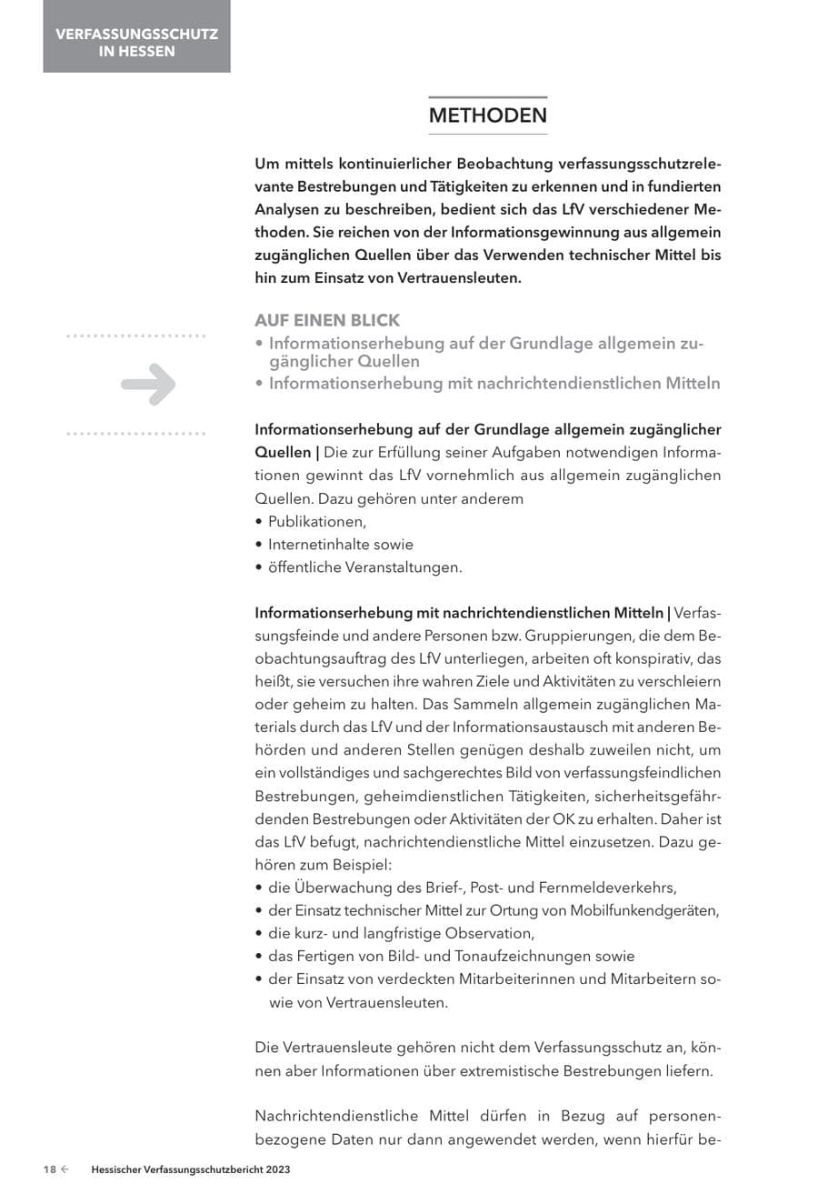 Seite 20 des Verfassungsschutzbericht 2023 Hessen