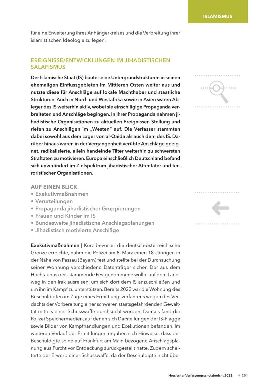 Seite 203 des Verfassungsschutzbericht 2023 Hessen