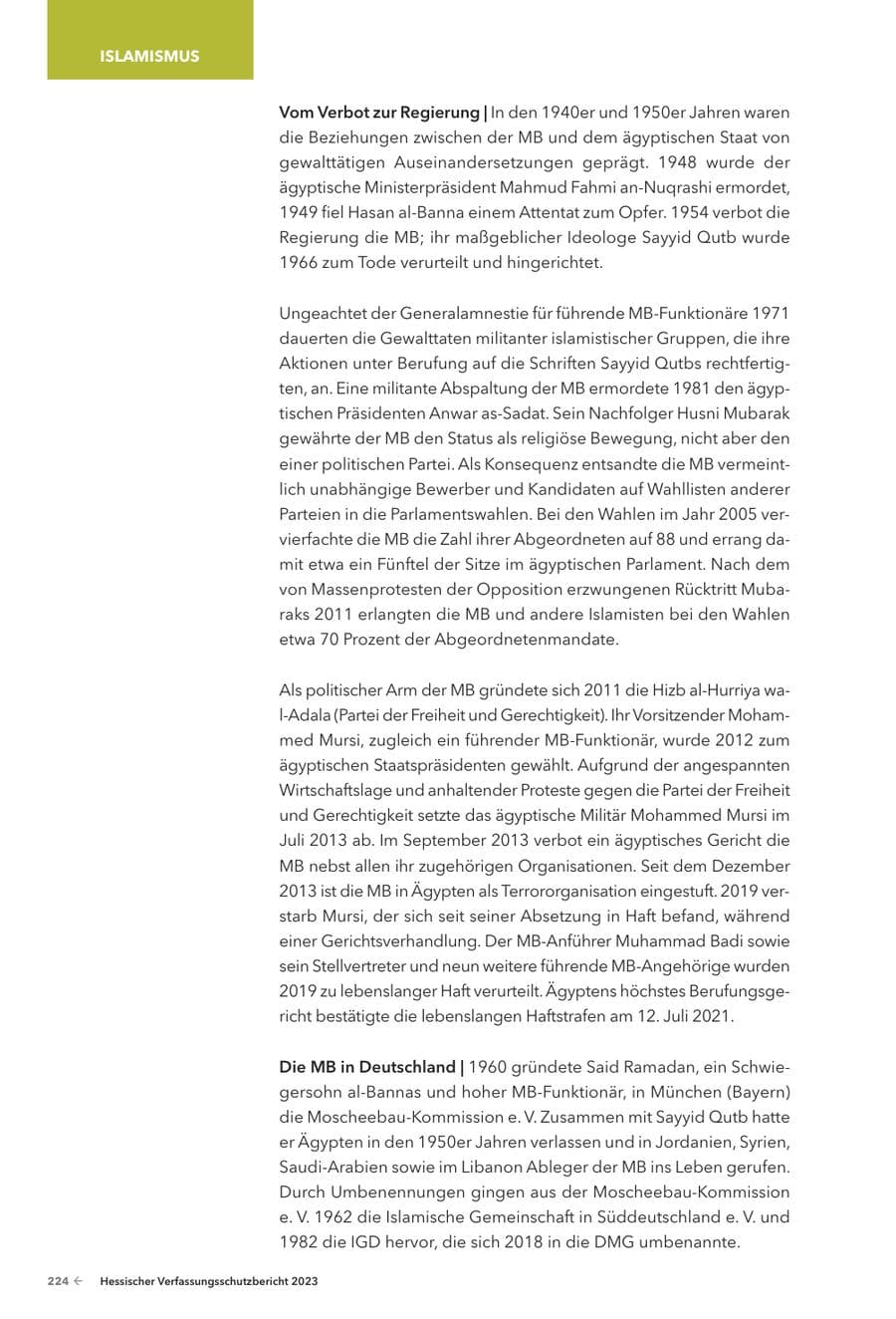 Seite 226 des Verfassungsschutzbericht 2023 Hessen