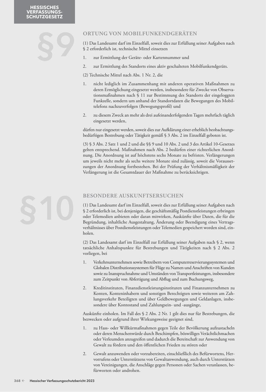 Seite 370 des Verfassungsschutzbericht 2023 Hessen