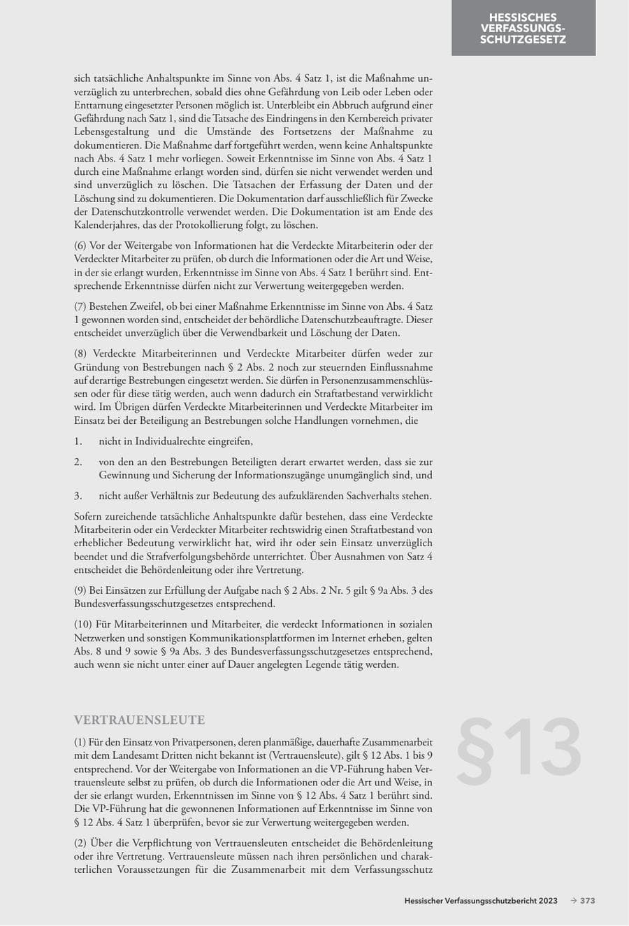 Seite 375 des Verfassungsschutzbericht 2023 Hessen