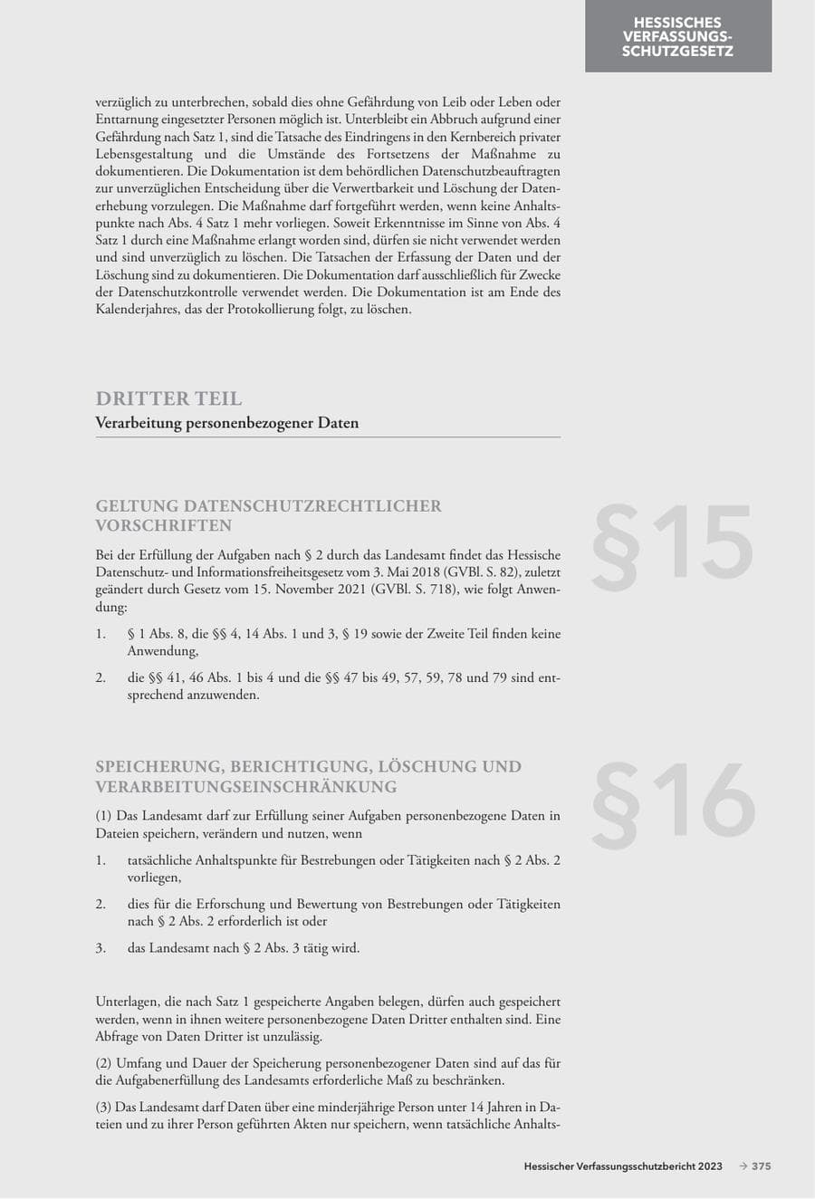 Seite 377 des Verfassungsschutzbericht 2023 Hessen