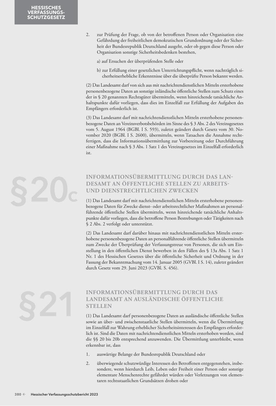 Seite 382 des Verfassungsschutzbericht 2023 Hessen