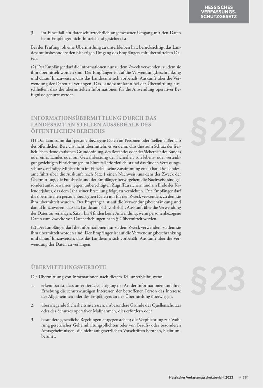Seite 383 des Verfassungsschutzbericht 2023 Hessen