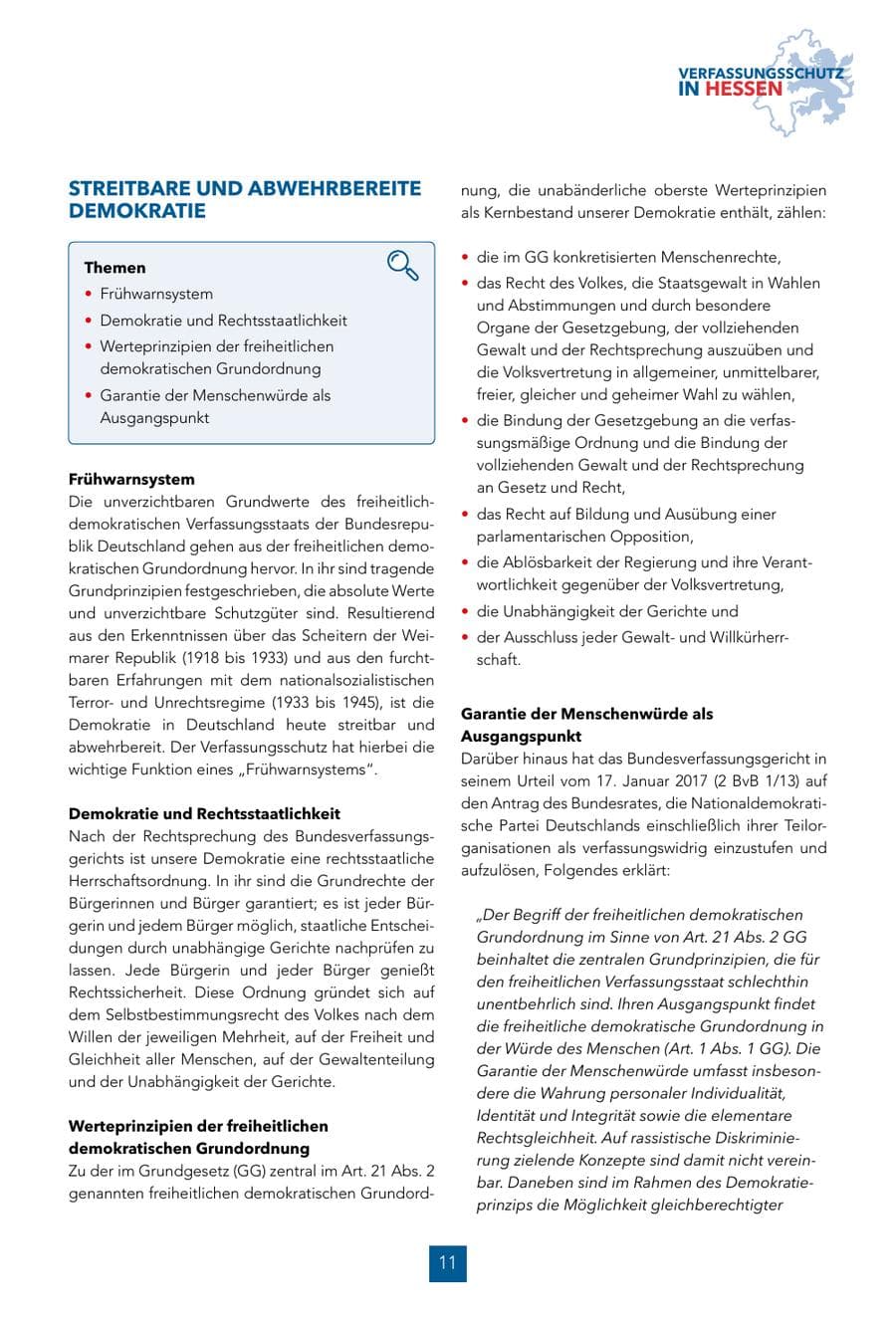 Seite 11 des Verfassungsschutzbericht 2024 Hessen
