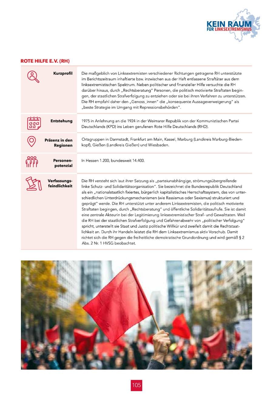Seite 105 des Verfassungsschutzbericht 2024 Hessen