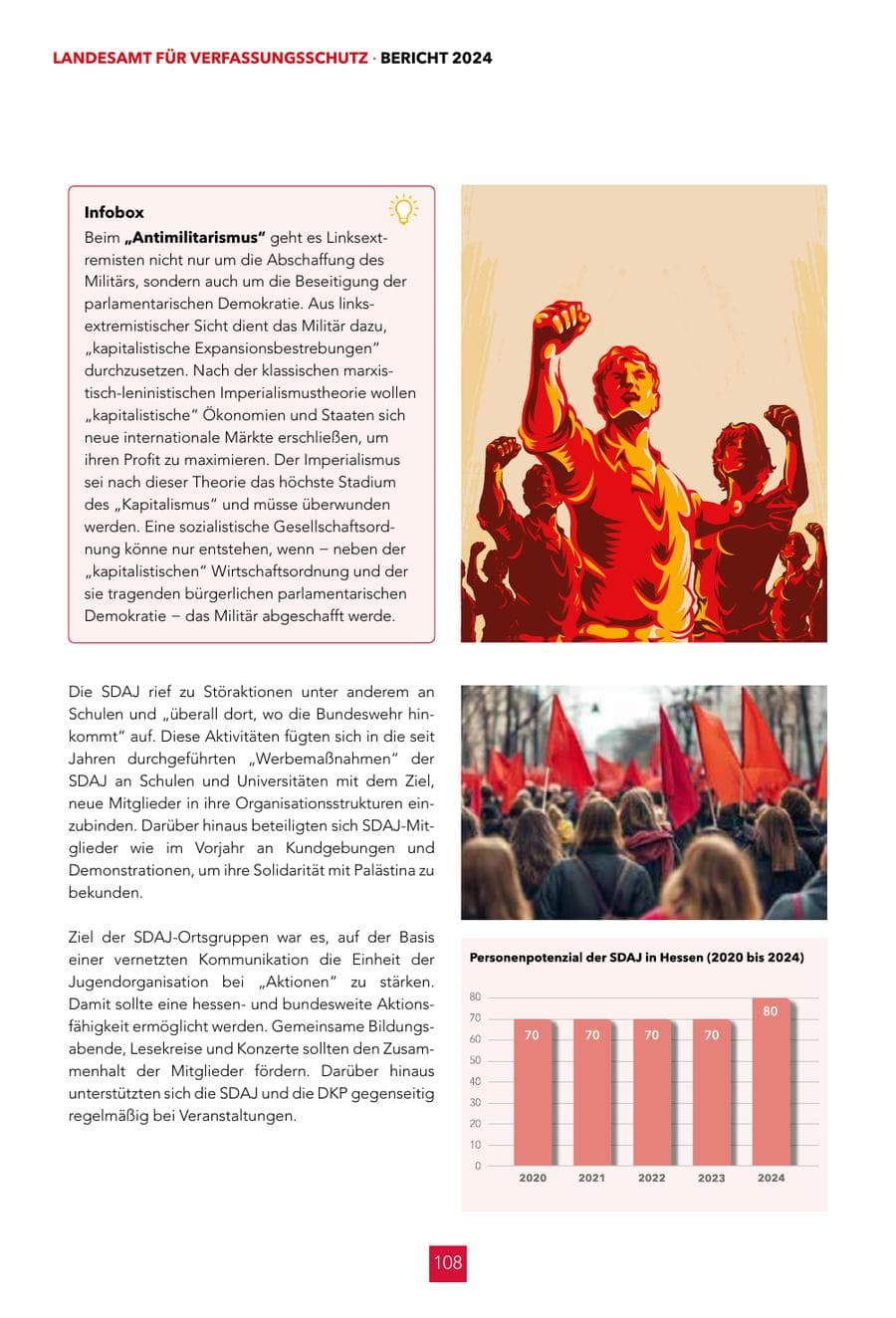 Seite 108 des Verfassungsschutzbericht 2024 Hessen