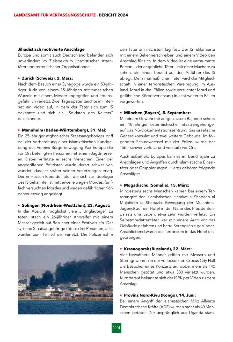 Seite 124 des Verfassungsschutzbericht 2024 Hessen