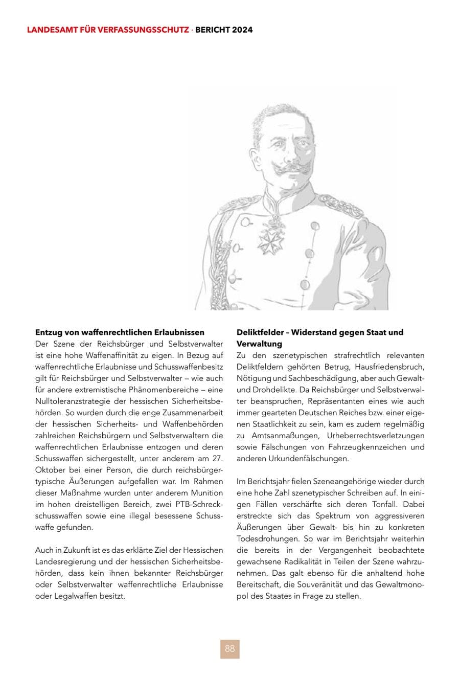 Seite 88 des Verfassungsschutzbericht 2024 Hessen