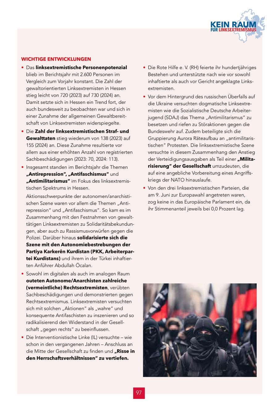 Seite 97 des Verfassungsschutzbericht 2024 Hessen