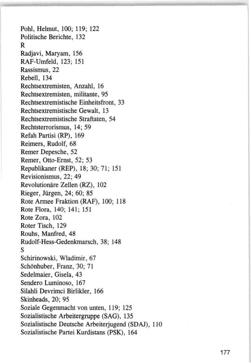 Seite 177 des Verfassungsschutzbericht 1993 Hamburg