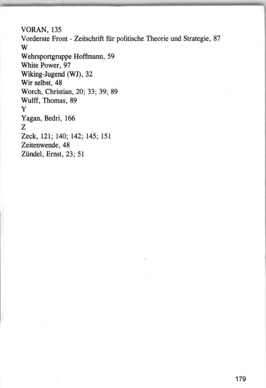 Seite 179 des Verfassungsschutzbericht 1993 Hamburg