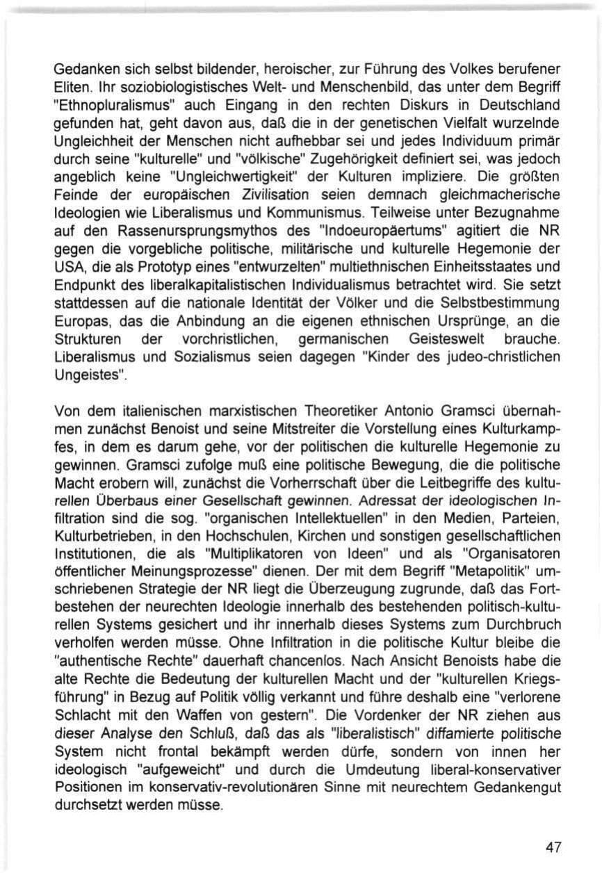 Seite 47 des Verfassungsschutzbericht 1993 Hamburg