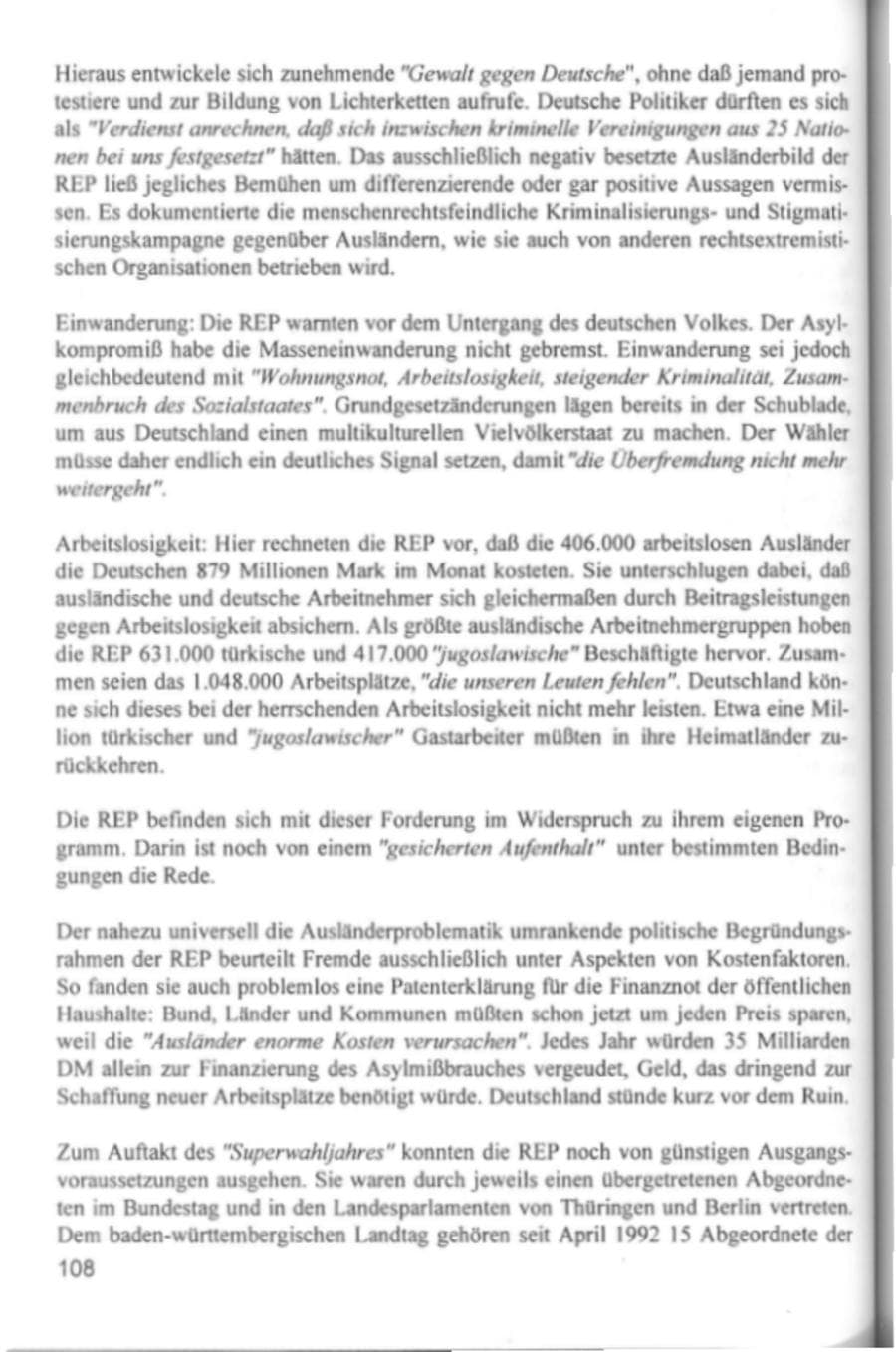 Seite 111 des Verfassungsschutzbericht 1994 Hamburg