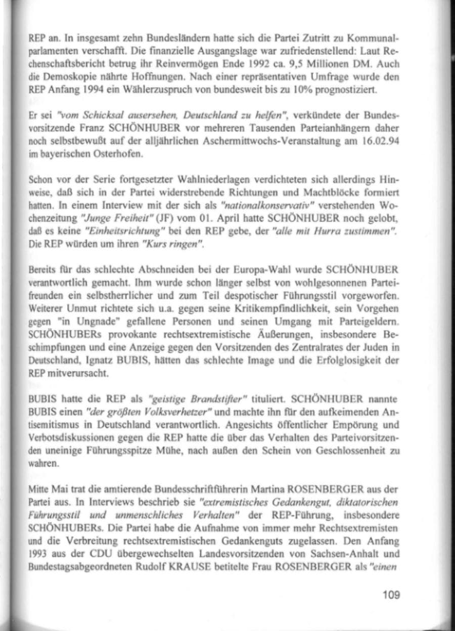 Seite 112 des Verfassungsschutzbericht 1994 Hamburg