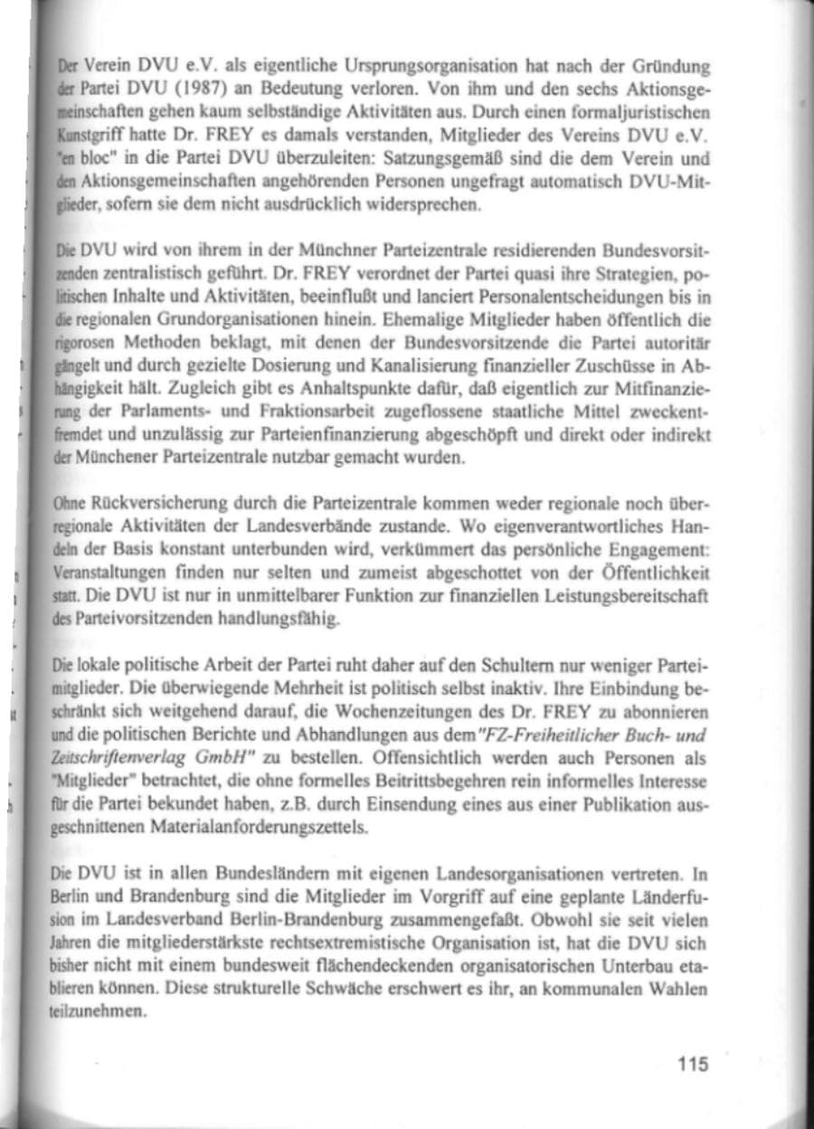 Seite 118 des Verfassungsschutzbericht 1994 Hamburg