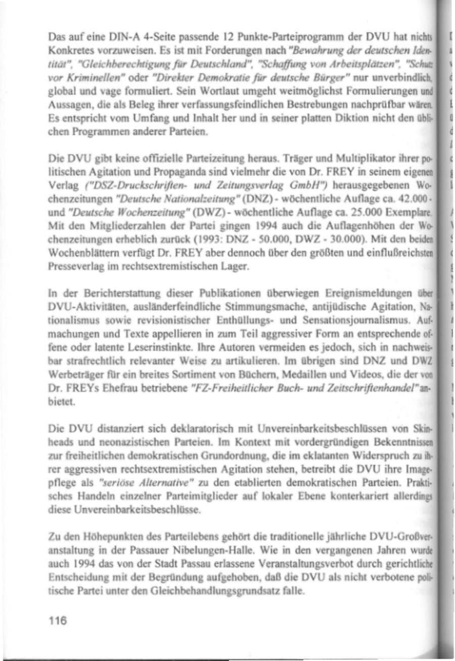 Seite 119 des Verfassungsschutzbericht 1994 Hamburg