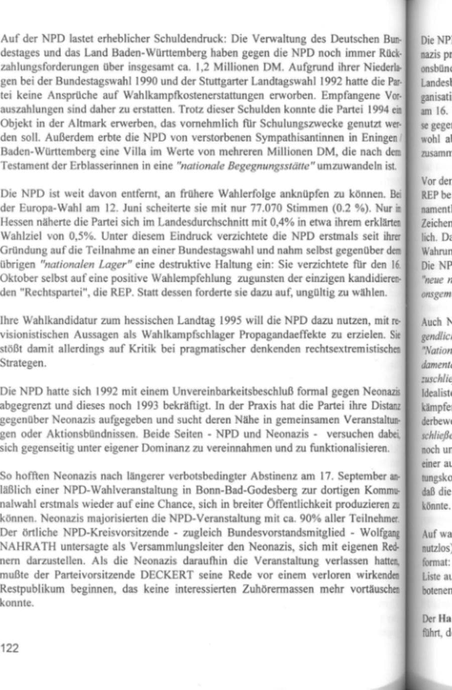 Seite 125 des Verfassungsschutzbericht 1994 Hamburg