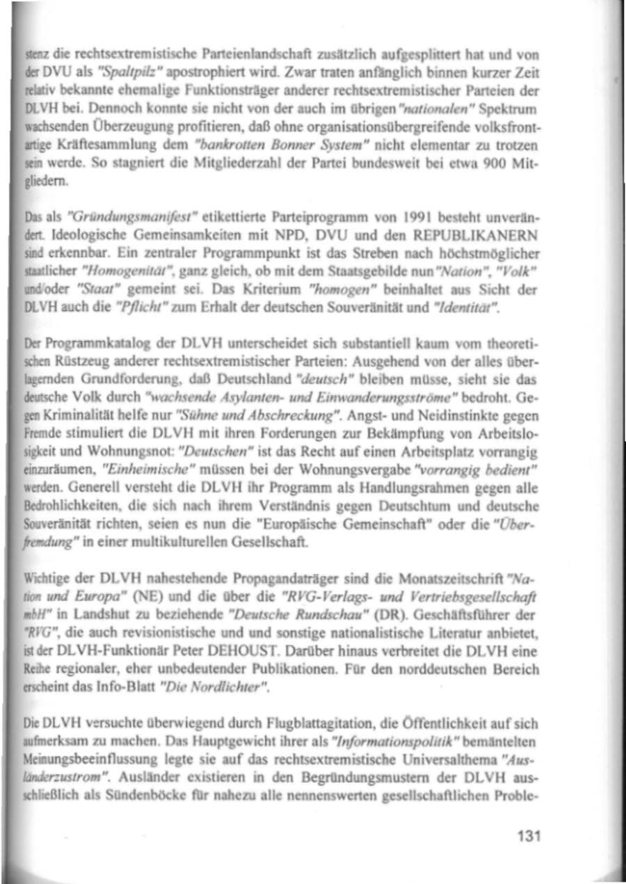 Seite 134 des Verfassungsschutzbericht 1994 Hamburg