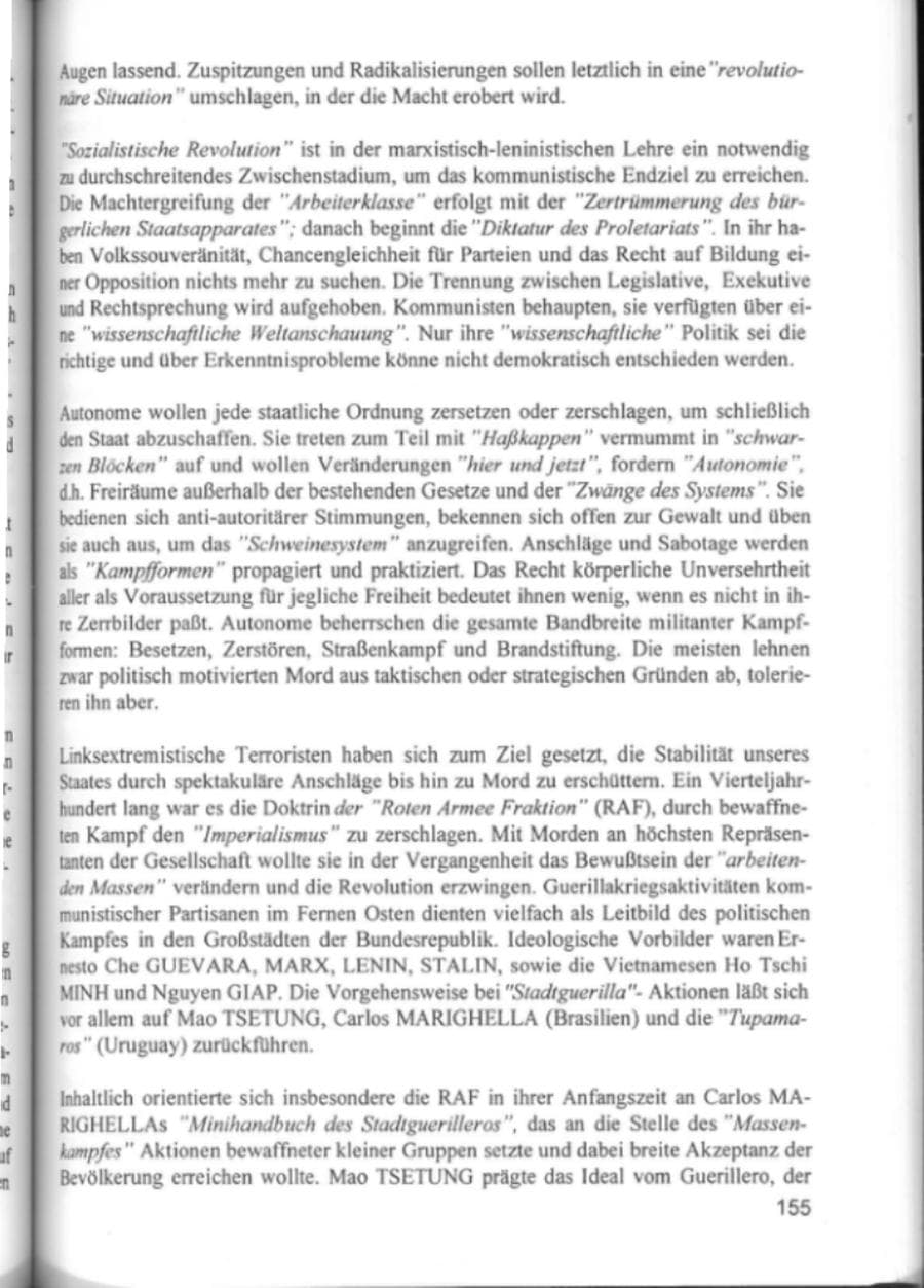 Seite 158 des Verfassungsschutzbericht 1994 Hamburg