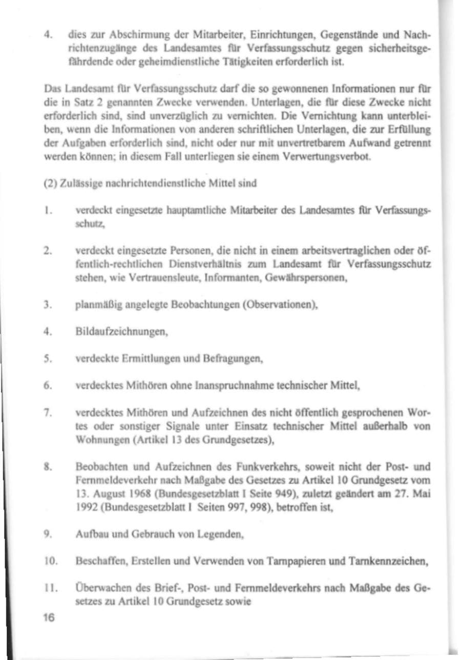 Seite 19 des Verfassungsschutzbericht 1994 Hamburg