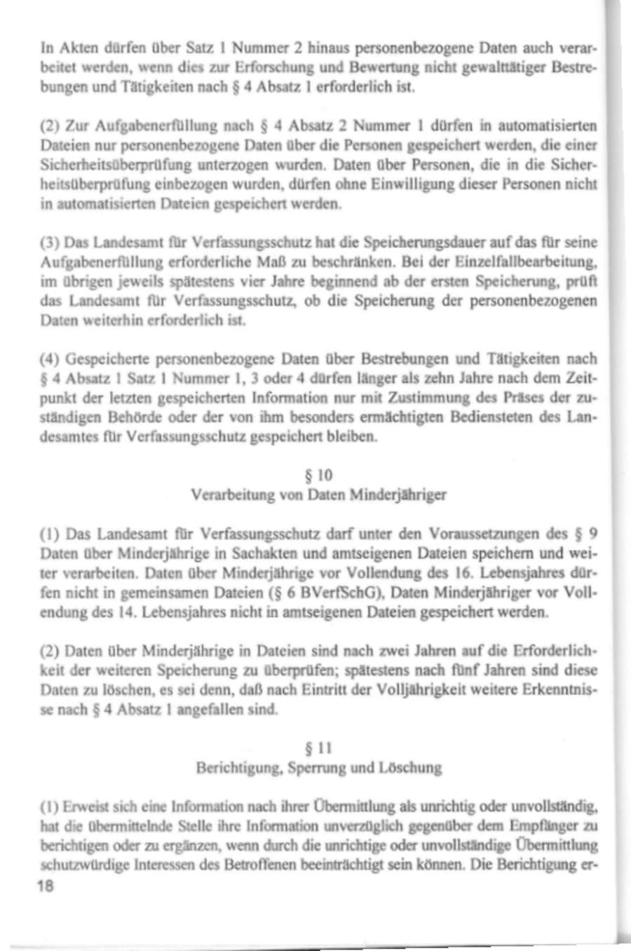 Seite 21 des Verfassungsschutzbericht 1994 Hamburg